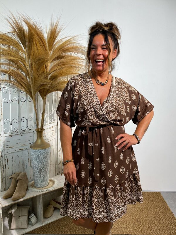 Tan Bruin Dress Paisley - Afbeelding 3