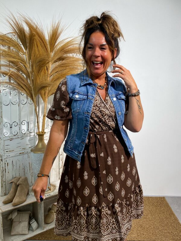 Tan Bruin Dress Paisley - Afbeelding 6