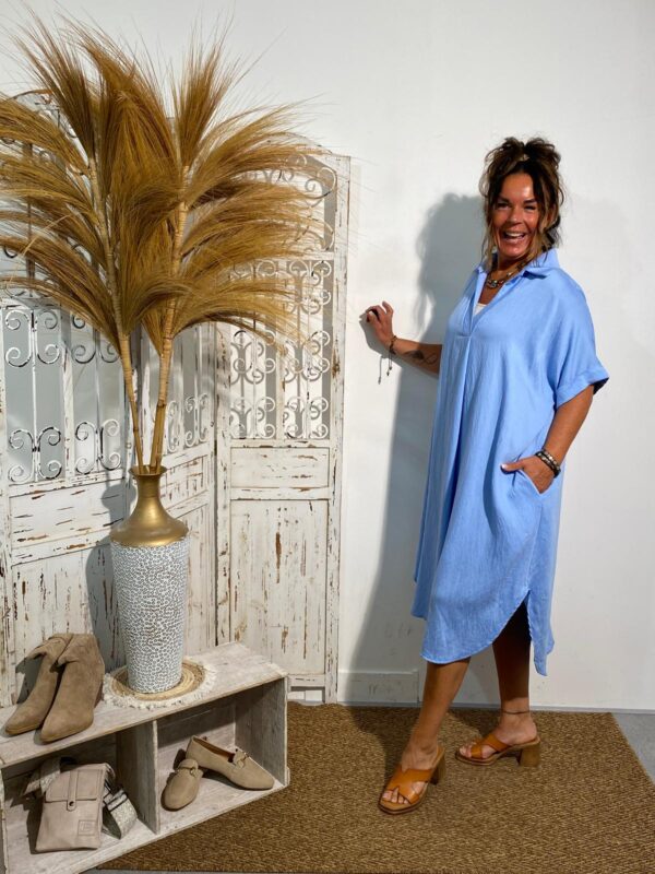 New Collection Lichtblauw Strandjurk Charlie - Afbeelding 2