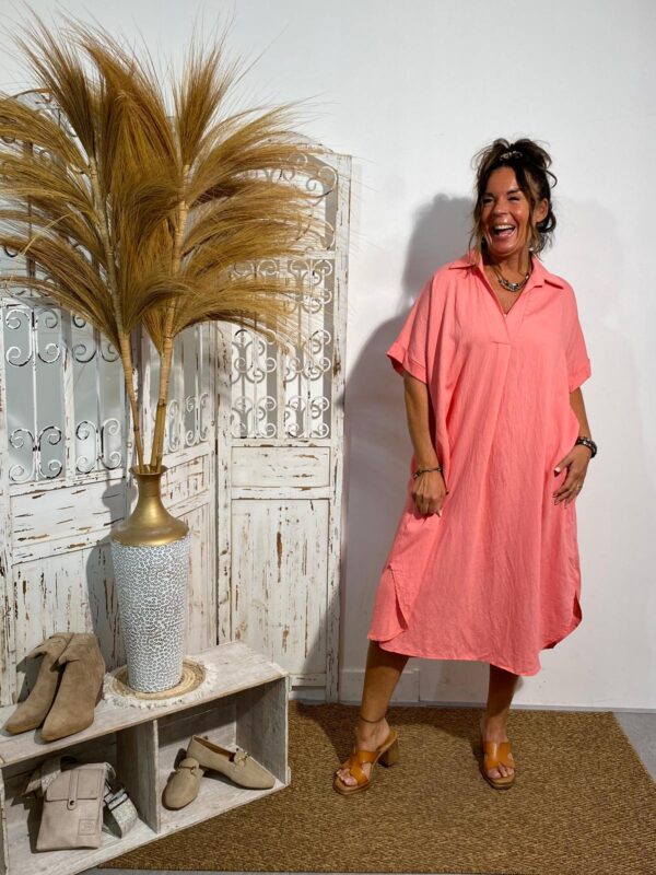 New Collection Koraal Strandjurk Charlie - Afbeelding 2