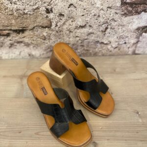 Vices Verso Noir/Black Slipper met Hak