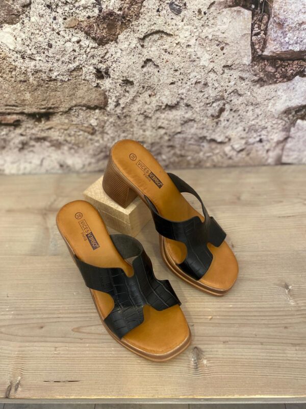 Vices Verso Noir/Black Slipper met Hak