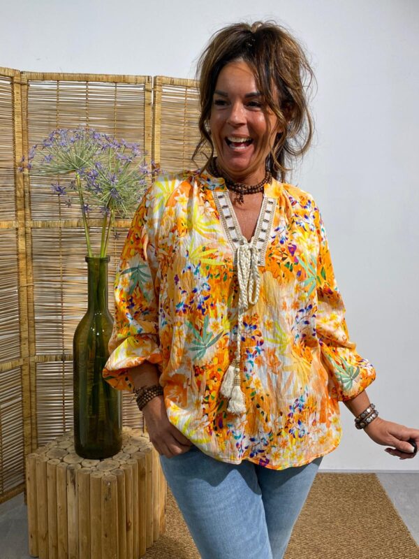 Gemma Ricceri Oranje/Geel Top Rosa - Afbeelding 3