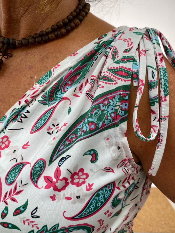 Maxi Dress Paisley Dress Groen/Fuchsia - Afbeelding 4