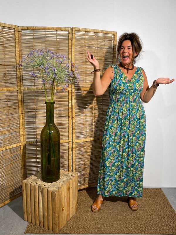 Maxi Dress Bouquet Dress Groen/Multi