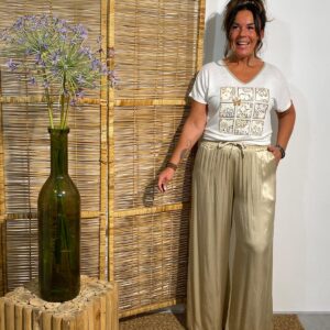 Dyvie Pantalon Gold Satinlook