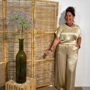 Gemma Ricceri Gold Pants Satinlook