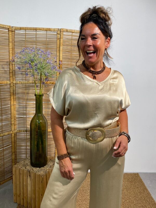 Gemma Ricceri Gold Satinlook Shirt - Afbeelding 3