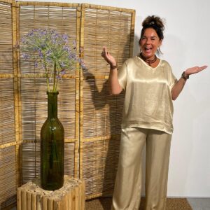 Gemma Ricceri Gold Satinlook Shirt