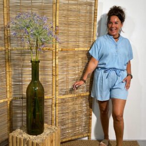 New Collection Lichtblauw Short Lyocell