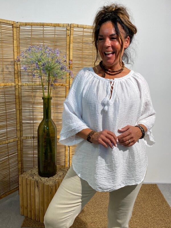 Dyvie Wit Top "Michelle" - Afbeelding 3