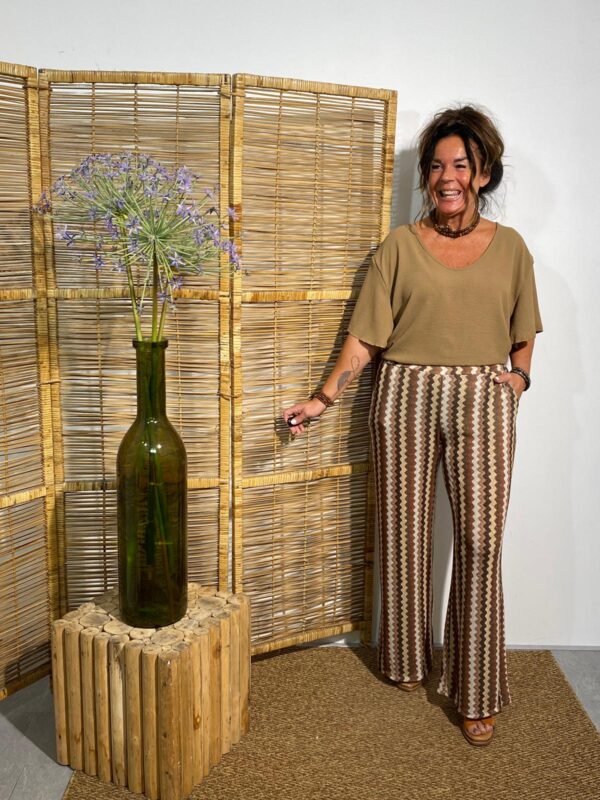 New Collection Bruin Broek ZigZag