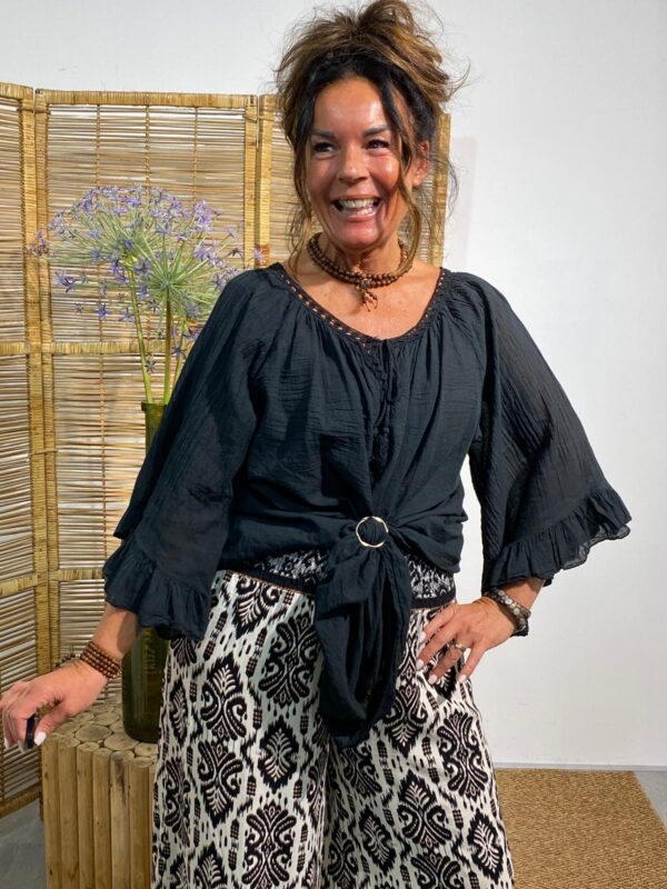 Fashion Top Zwart "Wendy" - Afbeelding 3