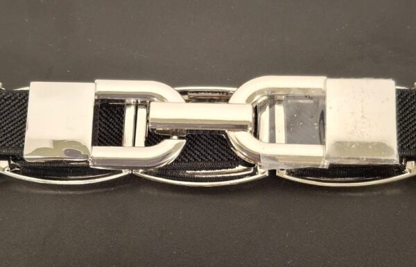 Elastische Riem Zilver/Zwart - Afbeelding 2