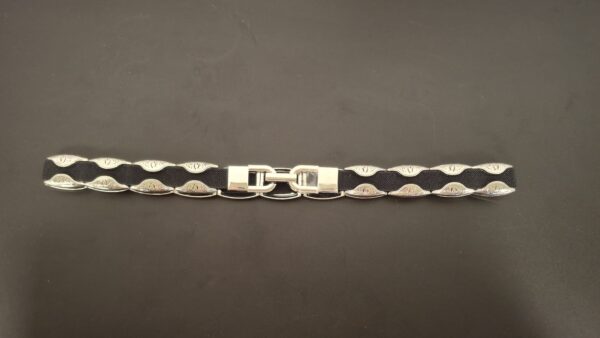 Elastische Riem Zilver/Zwart