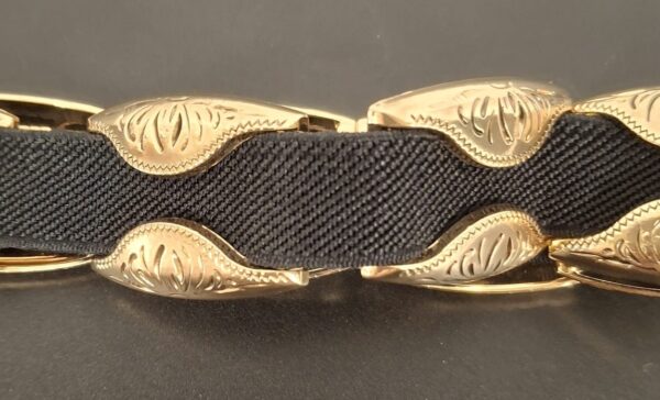 Elastische Riem Goud/Zwart - Afbeelding 3