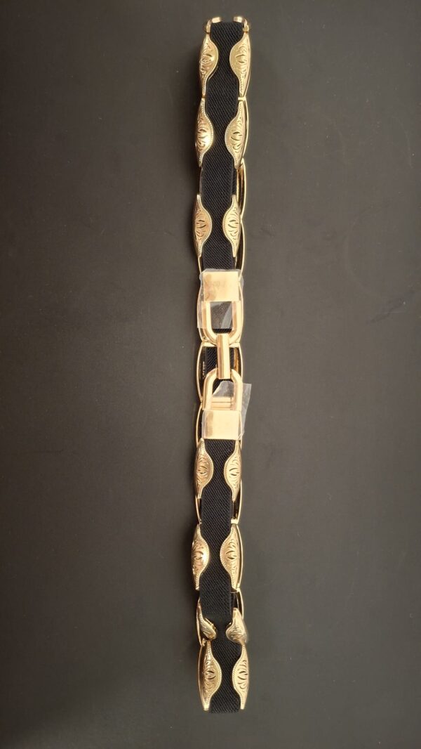 Elastische Riem Goud/Zwart