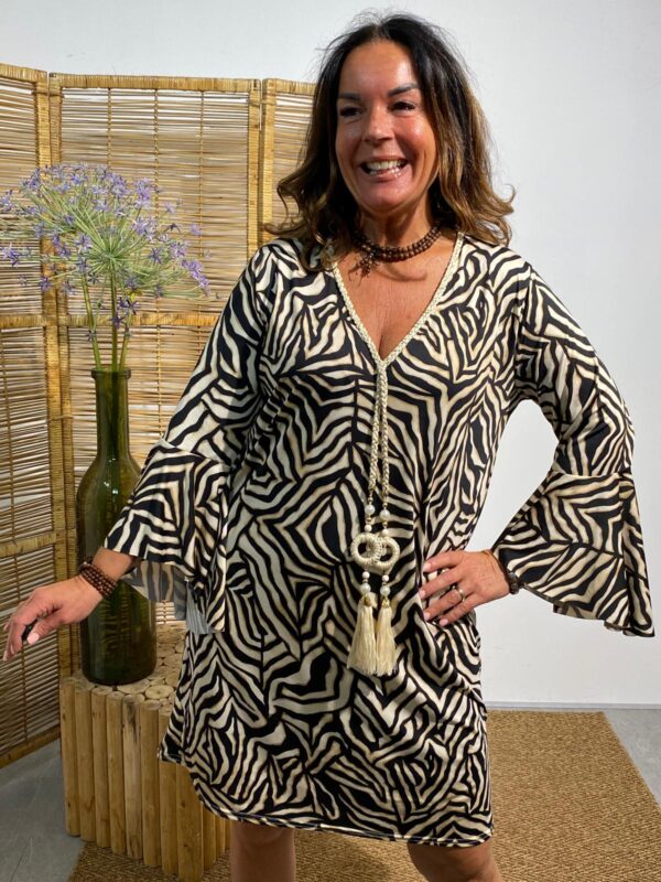 Troiska Zebraprint Jurk - Afbeelding 3