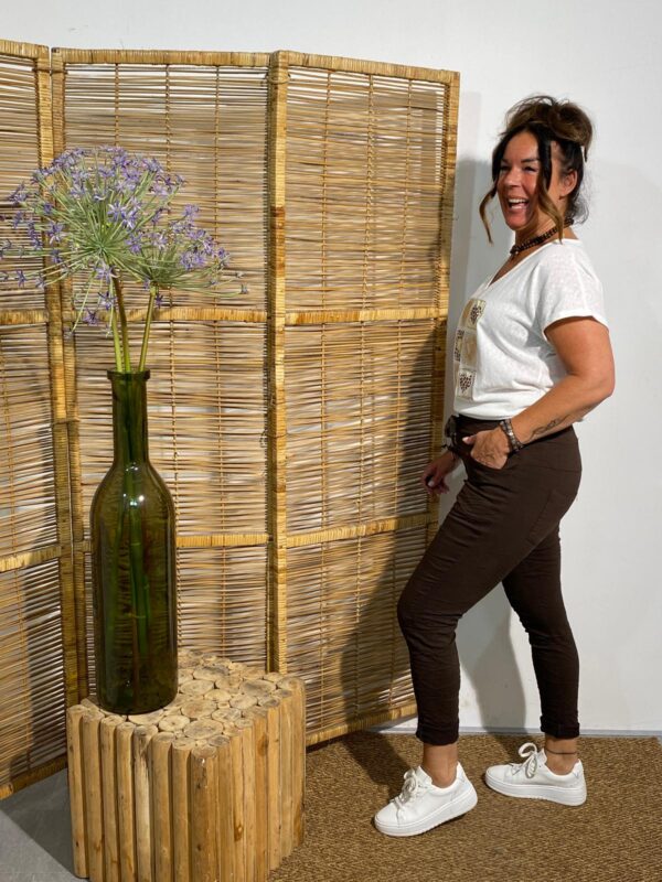 Italy Moda Donkerbruin Comfy Broek - Afbeelding 2