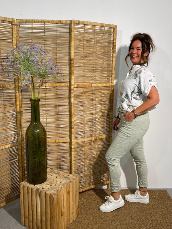 Italy Moda Lindegroen Comfy Broek - Afbeelding 3