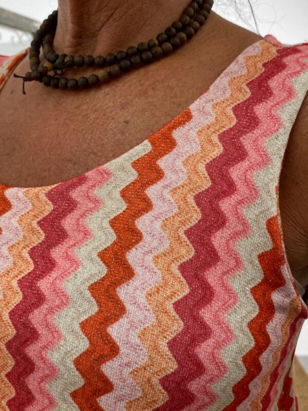 New Collection Rood/Roze Jurk Zigzag - Afbeelding 4