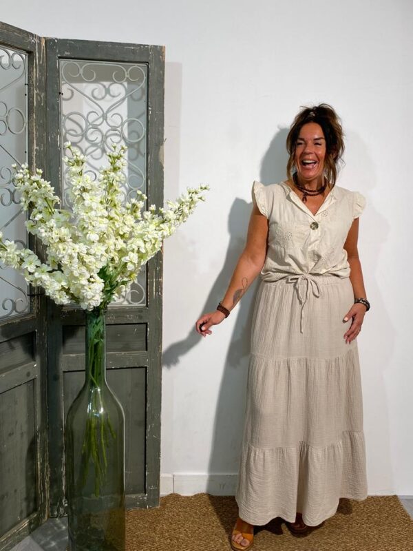 New Collection Beige Hydrofiel Rok