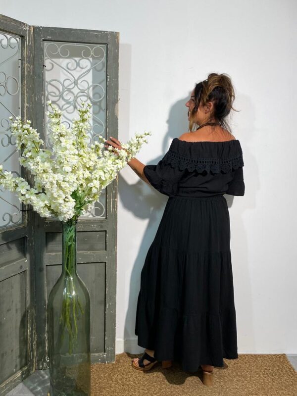 New Collection Zwart Hydrofiel Rok - Afbeelding 3