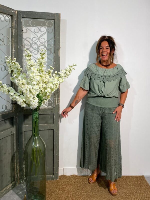 Style Collection Army Kanten Pantalon