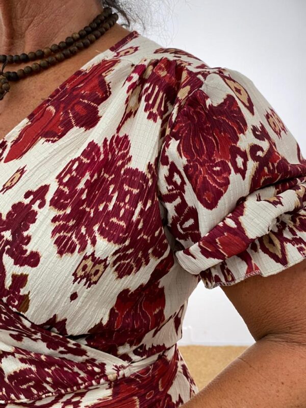 Musthaves by Elja Bordeaux Jurk Barok - Afbeelding 4