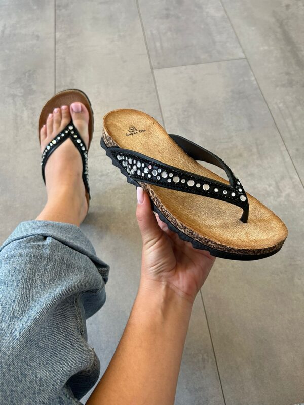 Super Me Black Teenslipper 713