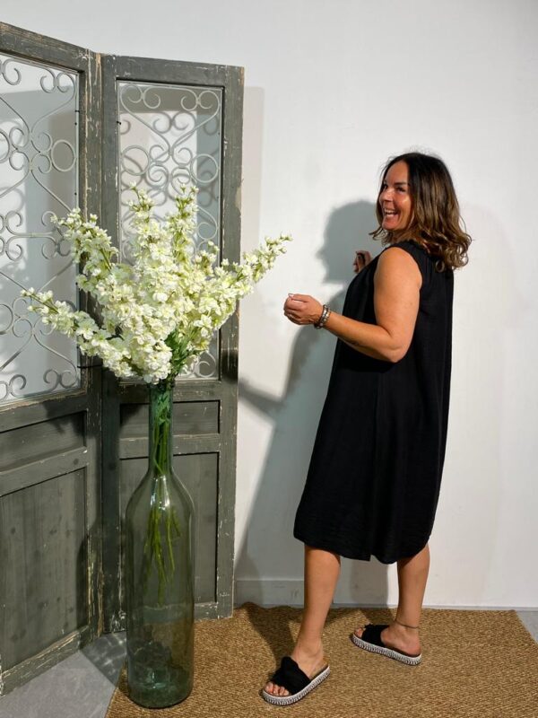Moda & Fashion Zwart Jurk "Sanne" - Afbeelding 2