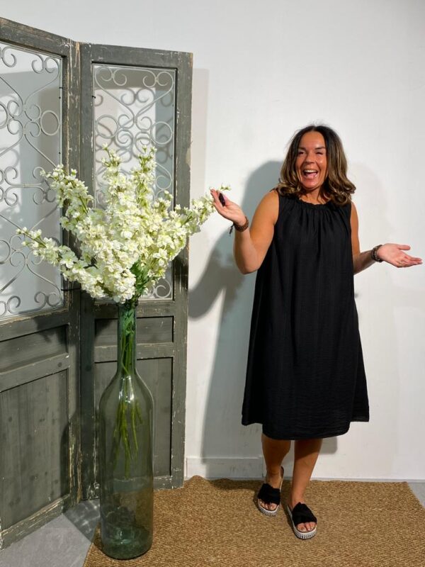 Moda & Fashion Zwart Jurk "Sanne"