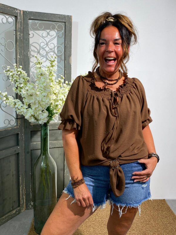 Mii Top Bruin "Cassandra" - Afbeelding 3