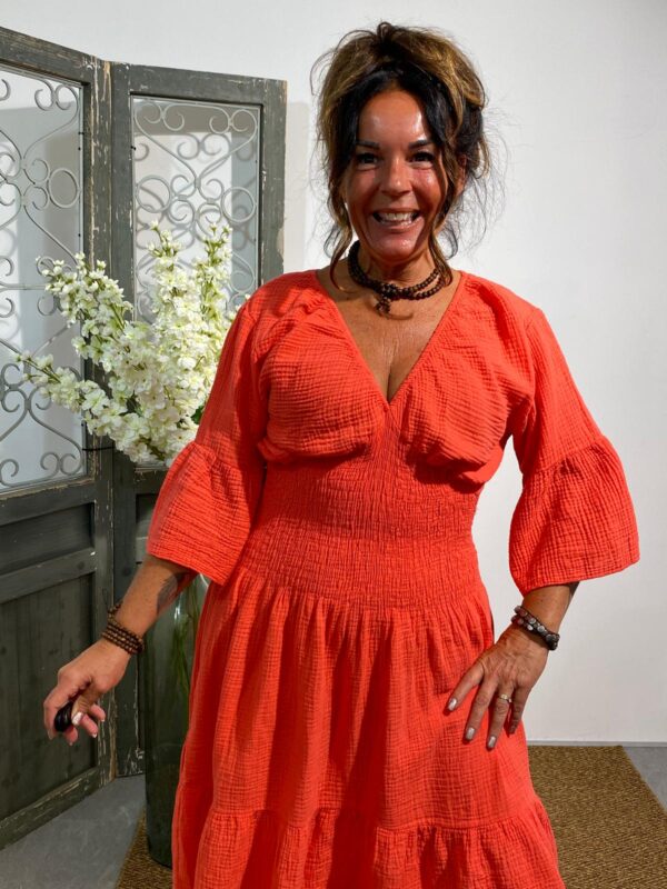 New Collection Koraal Hydrofiel Dress "Agnes" - Afbeelding 3