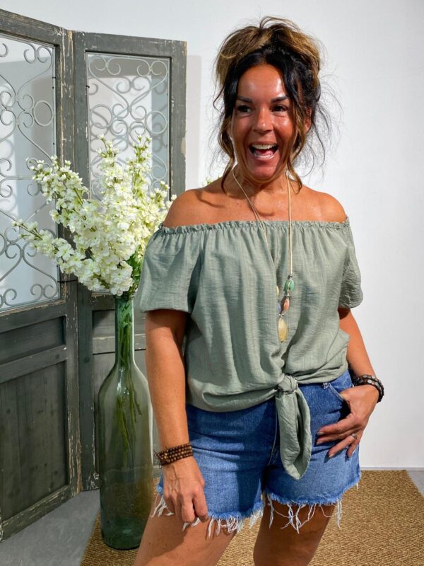 F-Moda Army Top met Ketting - Afbeelding 3