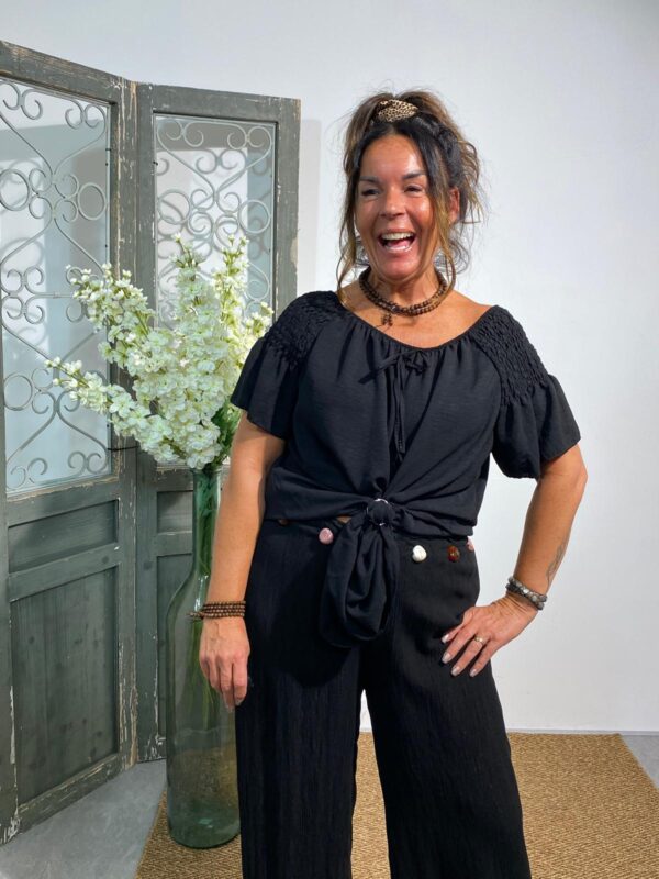 My Gem Zwart Pantalon Stone - Afbeelding 3