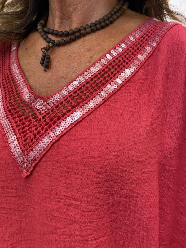Italy Moda Cerise Top "Verona" - Afbeelding 4