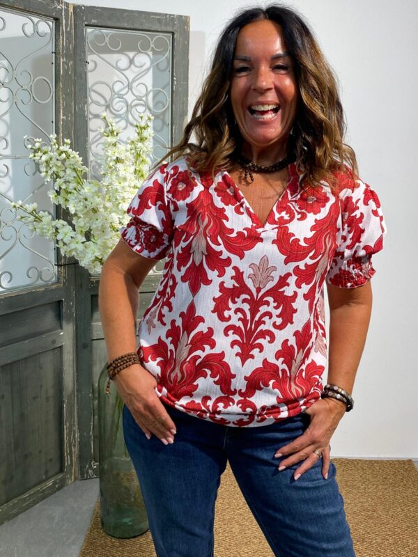 Musthaves by Elja Rood Top Barok - Afbeelding 3