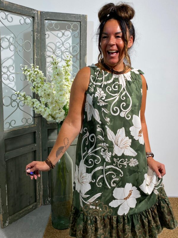 Italian Style Army Jurk Floral - Afbeelding 3