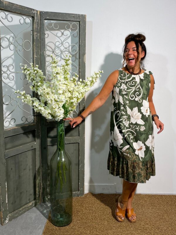 Italian Style Army Jurk Floral
