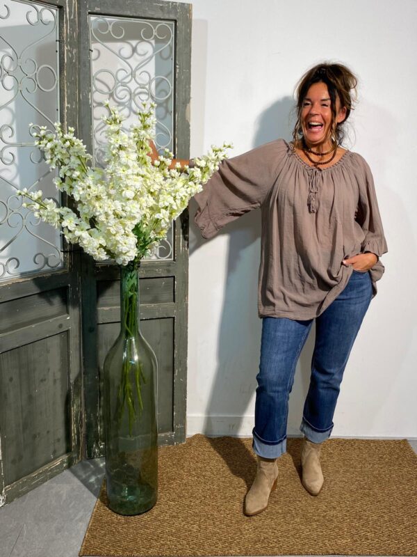 Fashion Top Taupe  "Wendy"