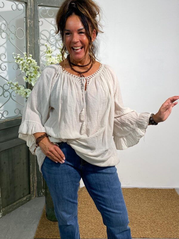 Fashion Top Beige "Wendy" - Afbeelding 3