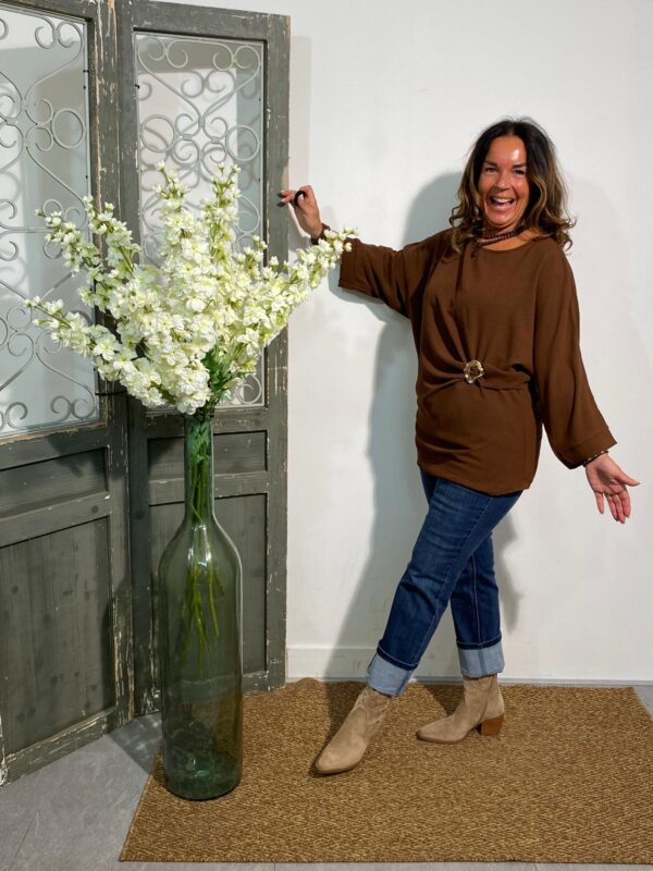 New Collection Bruin Top Elianne - Afbeelding 2