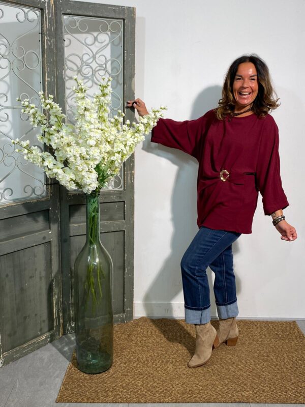 New Collection Wijnrood Top Elianne - Afbeelding 2