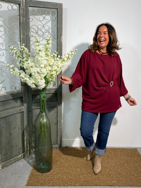 New Collection Wijnrood Top Elianne