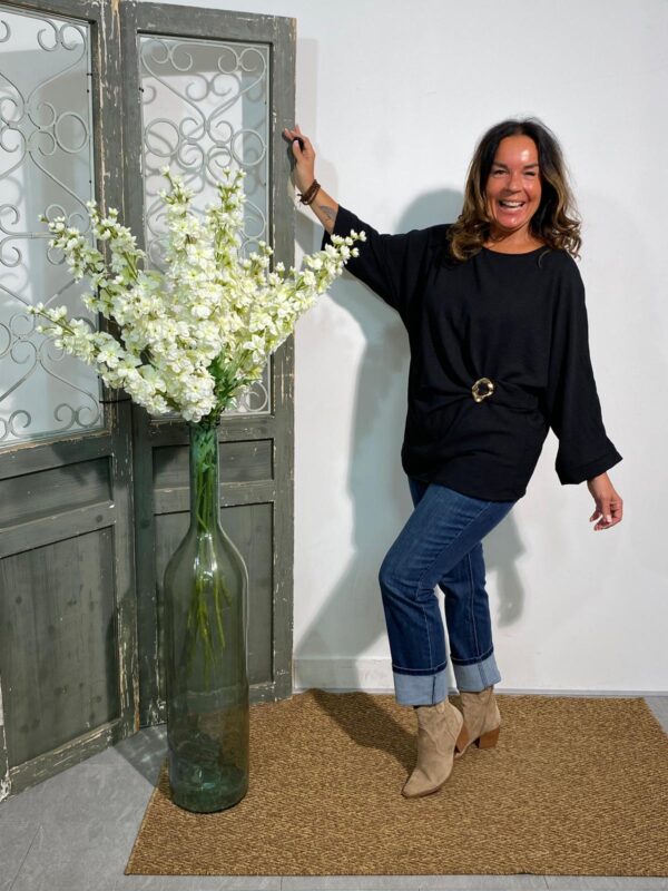 New Collection Zwart Top Elianne - Afbeelding 2