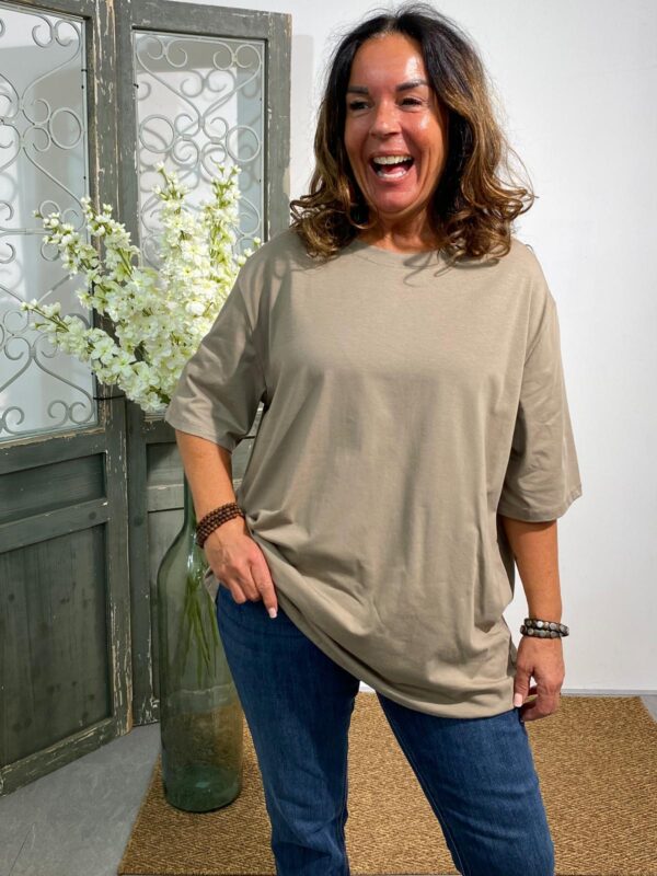 AD Taupe T-Shirt Basic - Afbeelding 3