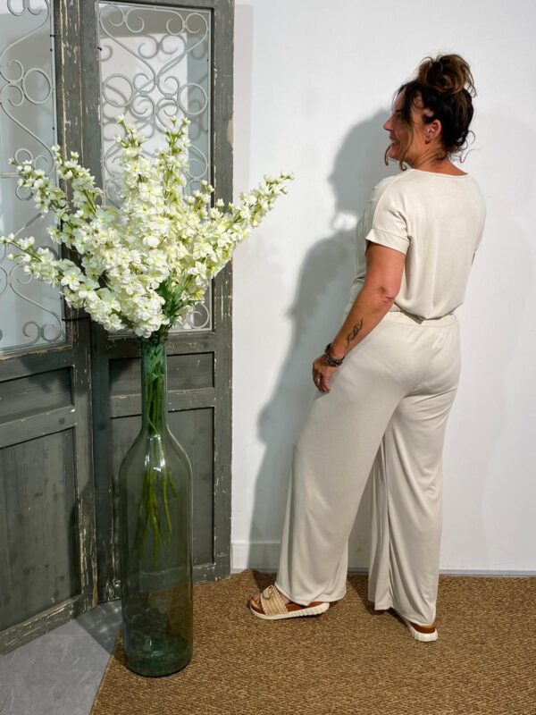 Italy Moda Beige Pantalon Effen - Afbeelding 3