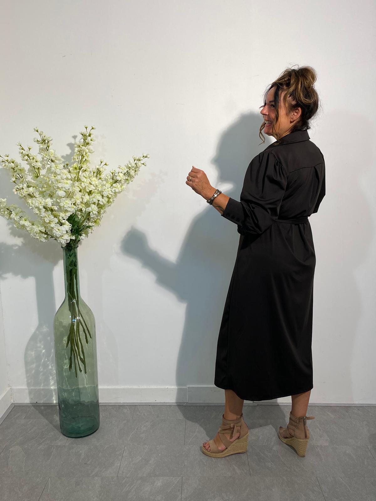 New Collection Travel Doorknoop Jurk Zwart Lynny's Boutique