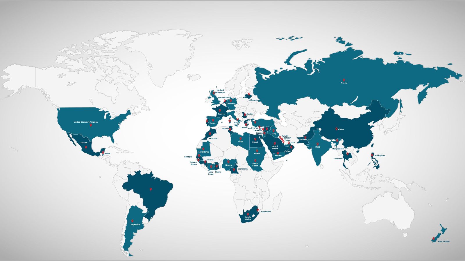 World map of MobiMind partner countries